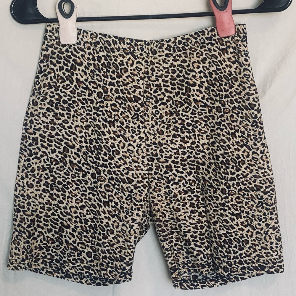 Leopard Print Women's Bike Shorts